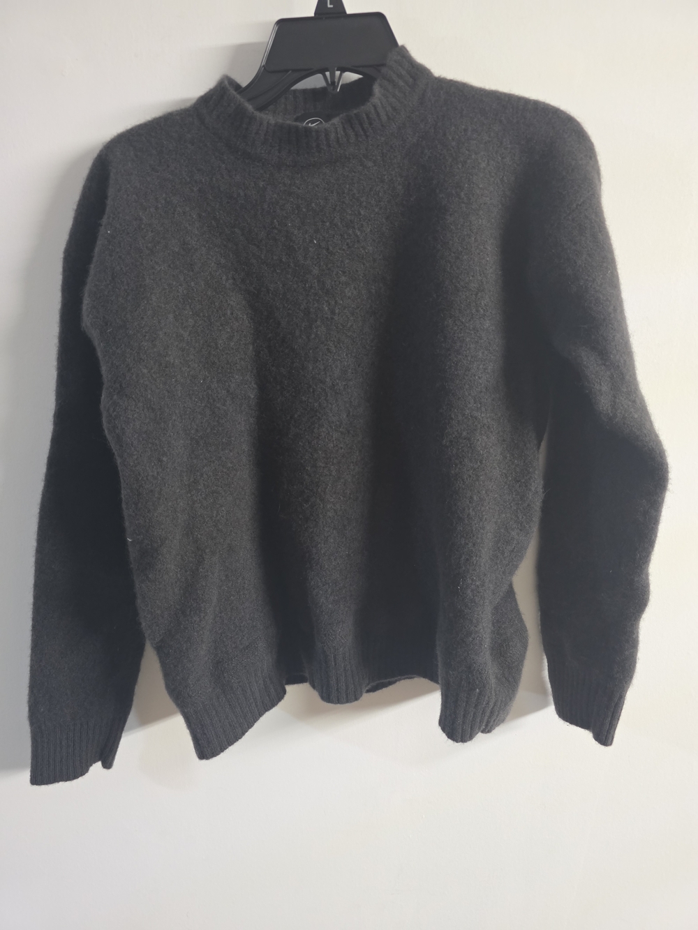 Vintage 90s Nike Golf Sweater Womens XL 100% Lambswool Black Hong Kong Swoosh